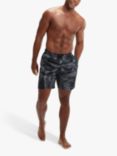 Speedo Endurance+ Digital 7cm Swim Shorts, Black/Dove Grey