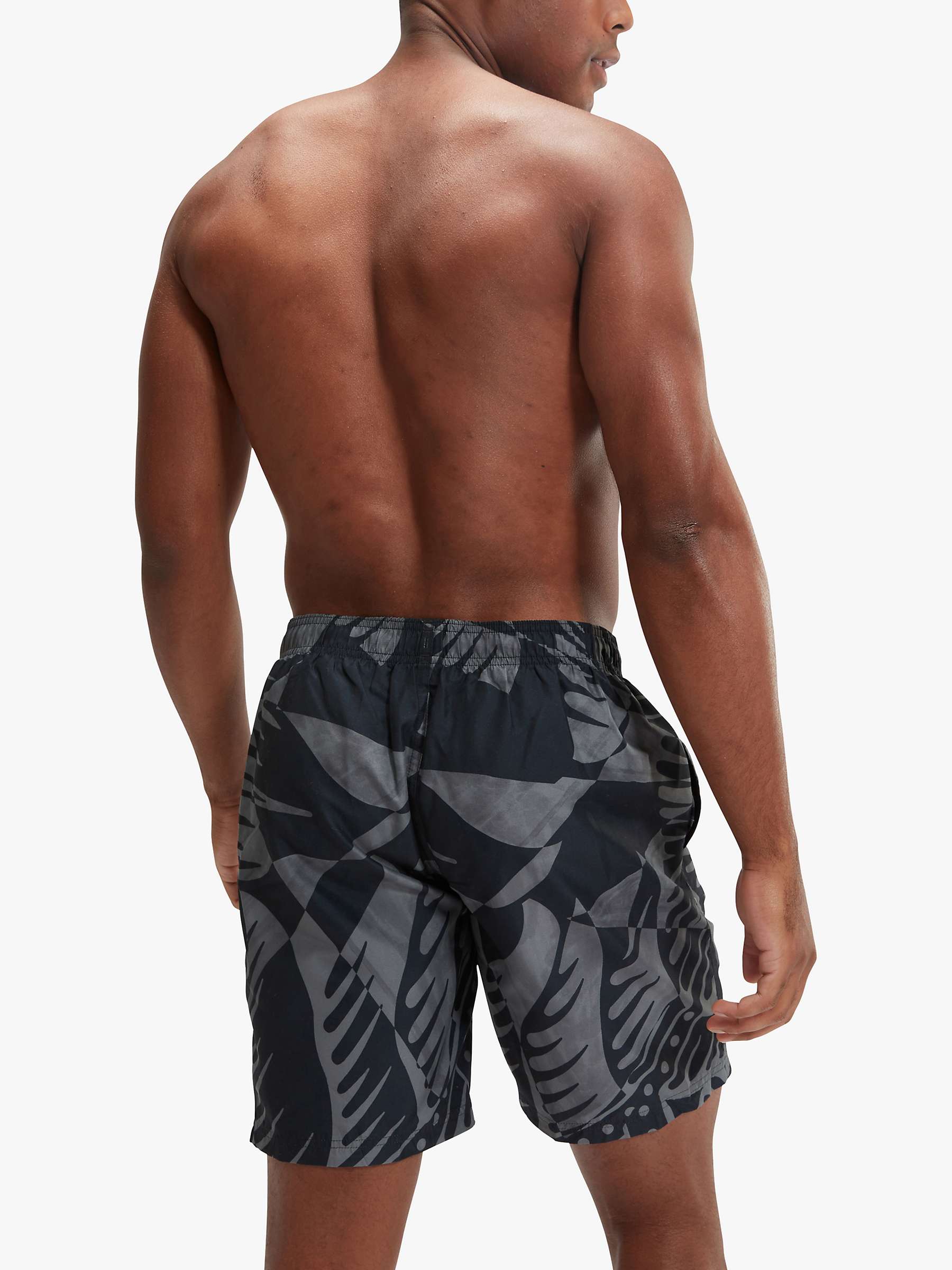 Buy Speedo Endurance+ Digital 7cm Swim Shorts, Black/Dove Grey Online at johnlewis.com