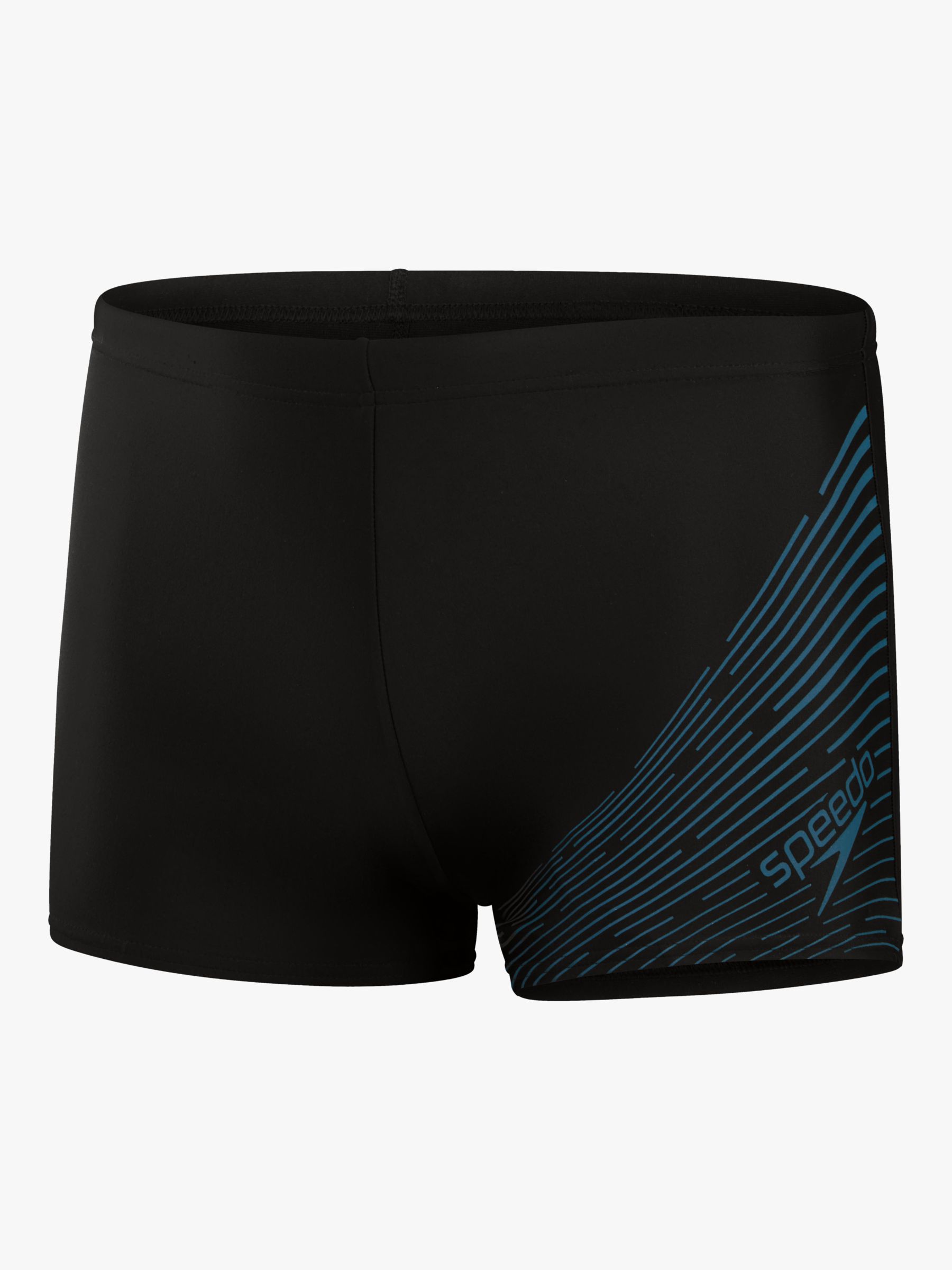Speedo Medley 7cm Swim Shorts, Black/Dark Teal, 30