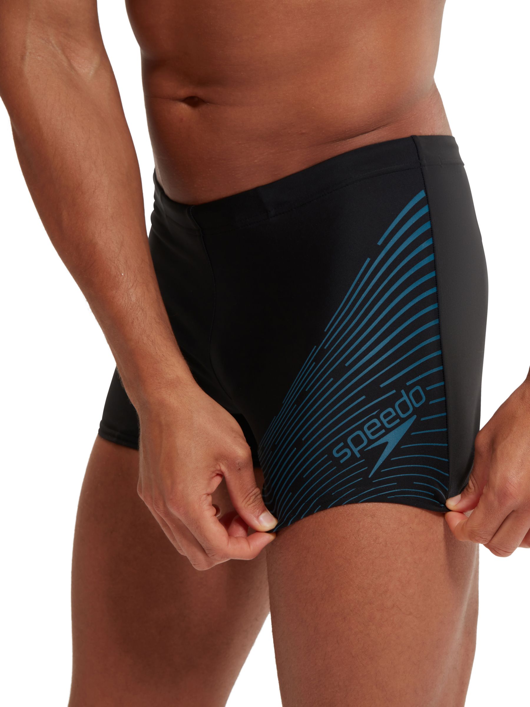 Buy Speedo Medley 7cm Swim Shorts, Black/Dark Teal Online at johnlewis.com