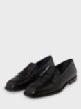 Hobbs Nina Leather Loafers, Black