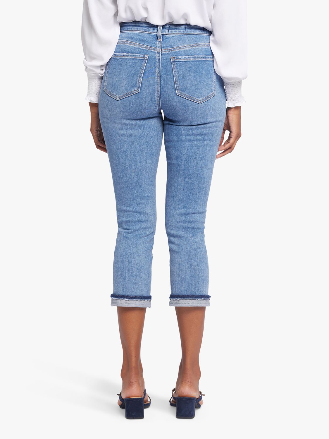 Chloe Capri Jeans In Plus Size With High Rise And Released Hems - Optic  White White | NYDJ