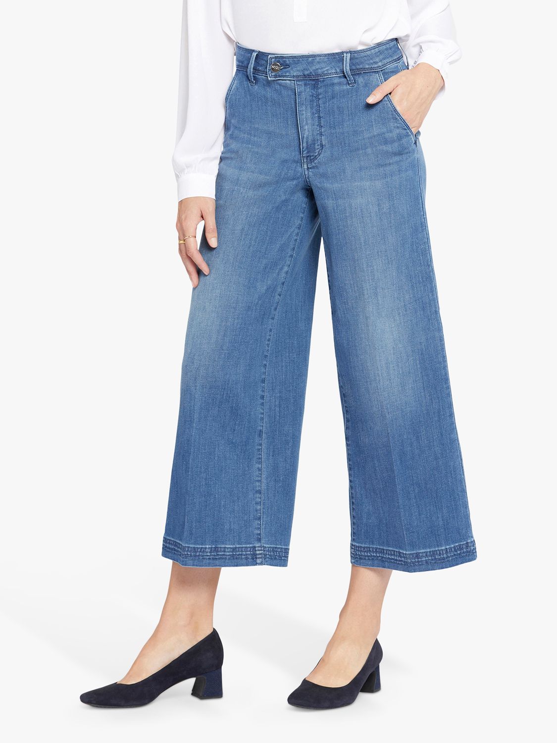 Buy NYDJ Mona High Rise Wide Leg Ankle Jeans Online at johnlewis.com