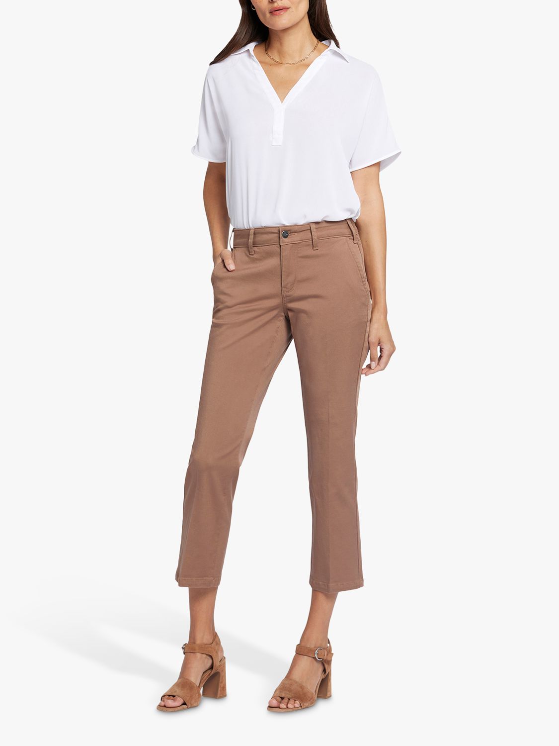 NYDJ Straight Leg Ankle Trousers, Baguette at John Lewis & Partners