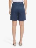 NYDJ Relaxed Stretch Linen Blend Shorts, Oxford Navy