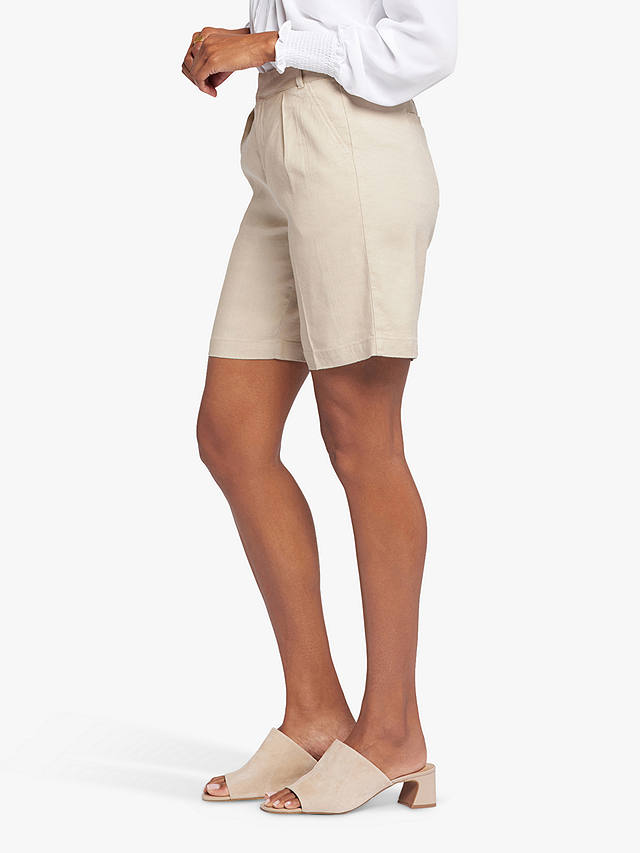 NYDJ Relaxed Stretch Linen Blend Shorts, Feather