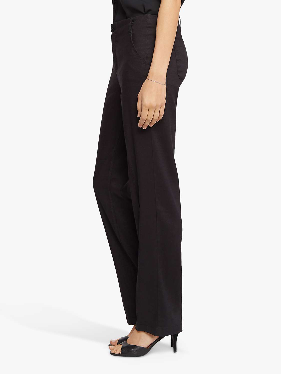 Buy NYDJ Marilyn Linen Blend Straight Leg Trousers Online at johnlewis.com