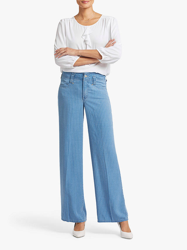 NYDJ Teresa Wide Leg Jeans, Light Marine Stripe