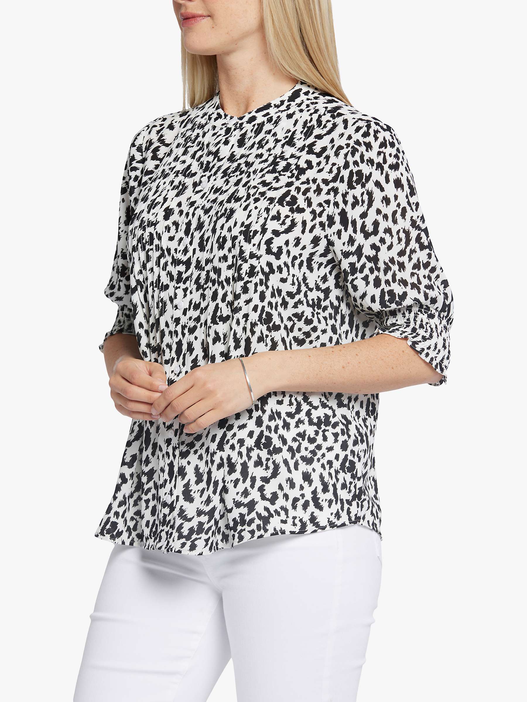 Buy NYDJ Pleated Short Sleeved Blouse. Gato Online at johnlewis.com