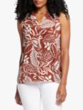 NYDJ Pintuck Sleeveless Blouse, Arianna/Brown