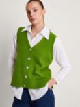 Monsoon Bri Button Knitted Tank Top, Green