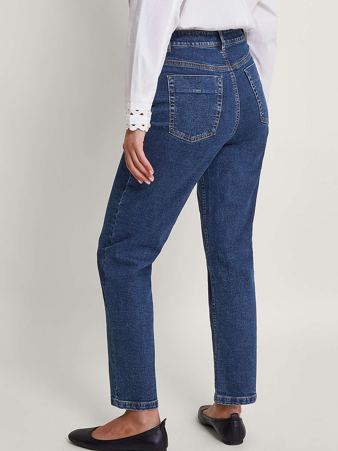 Buy Monsoon Alice Straight Leg Jeans, Denim Blue Online at johnlewis.com