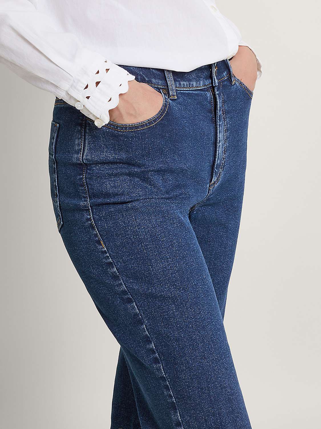 Buy Monsoon Alice Straight Leg Jeans, Denim Blue Online at johnlewis.com