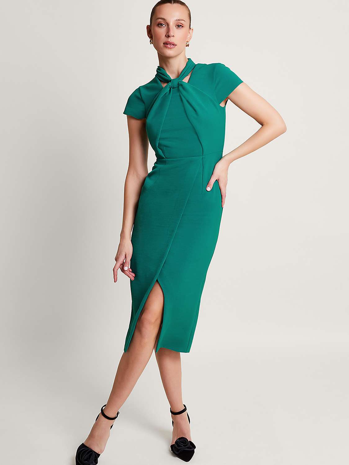 Buy Monsoon Garda Shift Dress, Green Online at johnlewis.com