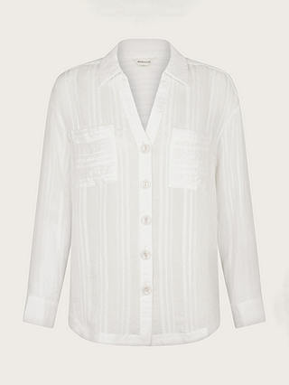 Monsoon Sofia Textured Shirt, White