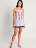 Monsoon Felicity Embroidered Cami Top, Ivory/Multi