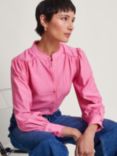 Monsoon Pippa Lace Trim Blouse, Pink