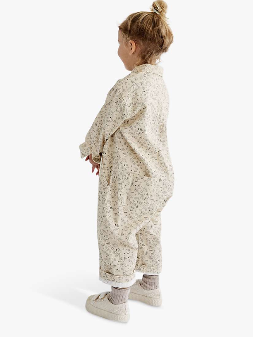 Buy Claude & Co Baby Organic Cotton Daydream Print Overalls, Multi Online at johnlewis.com