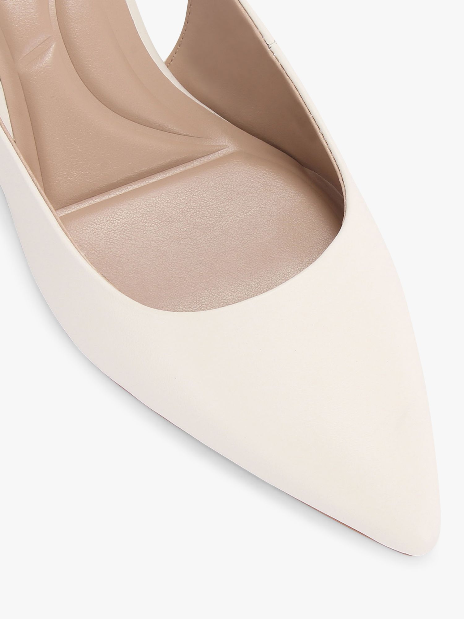 Carvela Rive Sling Back Court Shoes, White at John Lewis & Partners