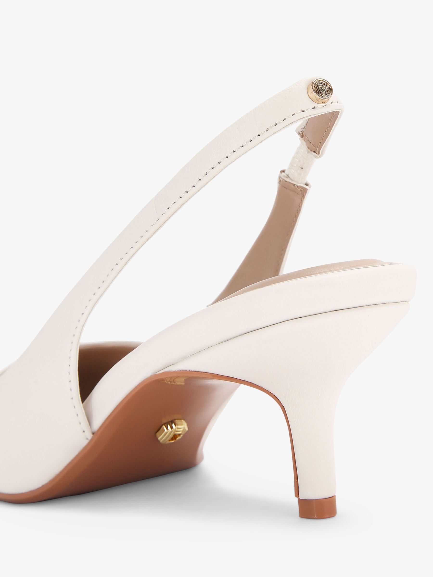 Carvela Rive Sling Back Court Shoes, White at John Lewis & Partners