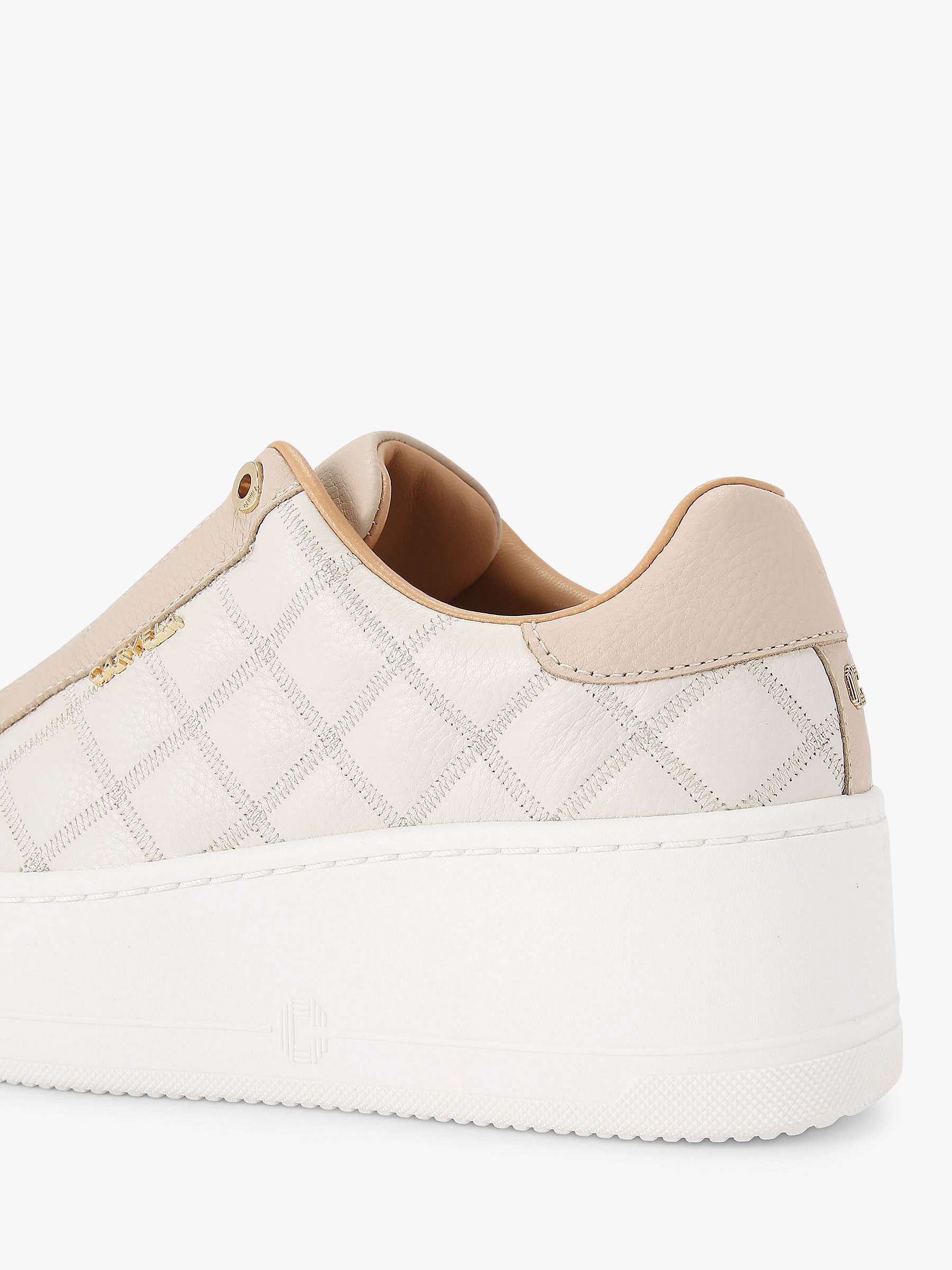 Buy Carvela Connected Laceless Quilted Leather Trainers, Putty Online at johnlewis.com