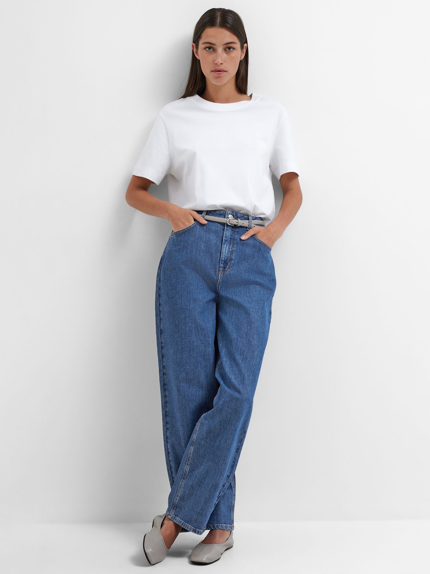 SELECTED FEMME Bella High Waist Jeans, Medium Blue, 30