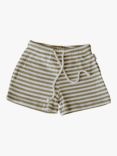 Claude & Co Baby Organic Cotton Blend Stripe Drawstring Shorts, Green/Multi