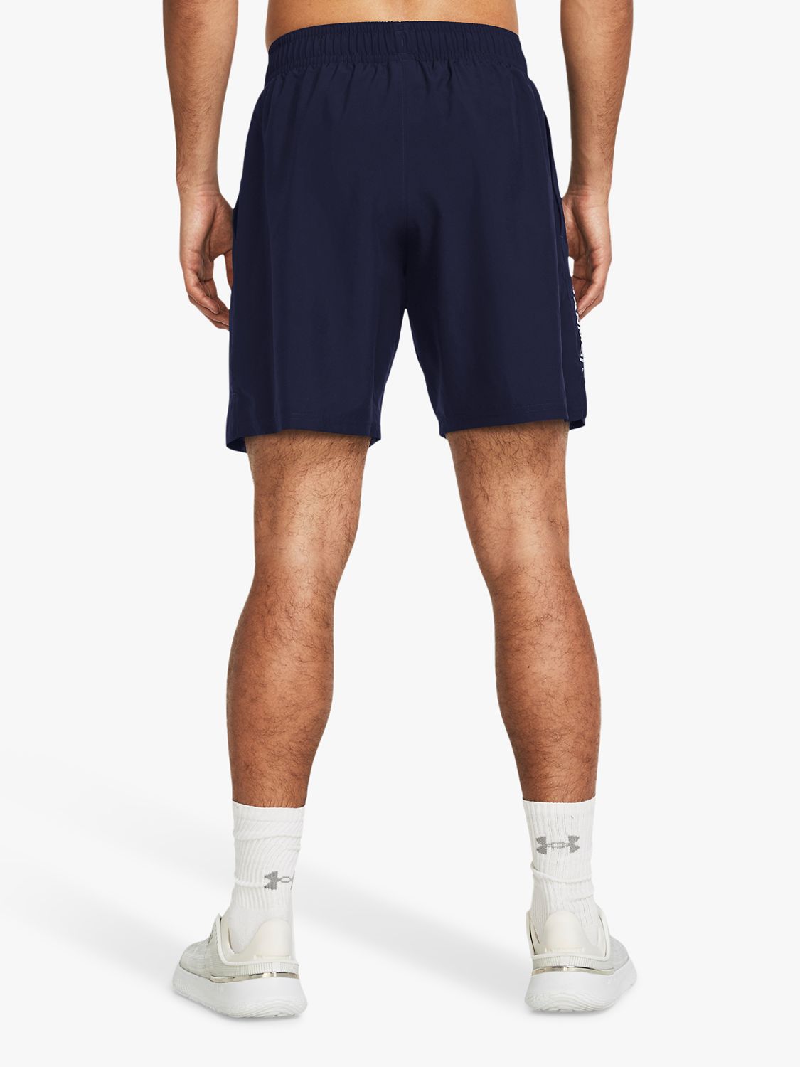 Under Armour Lightweight Woven Shorts, Navy/White, S