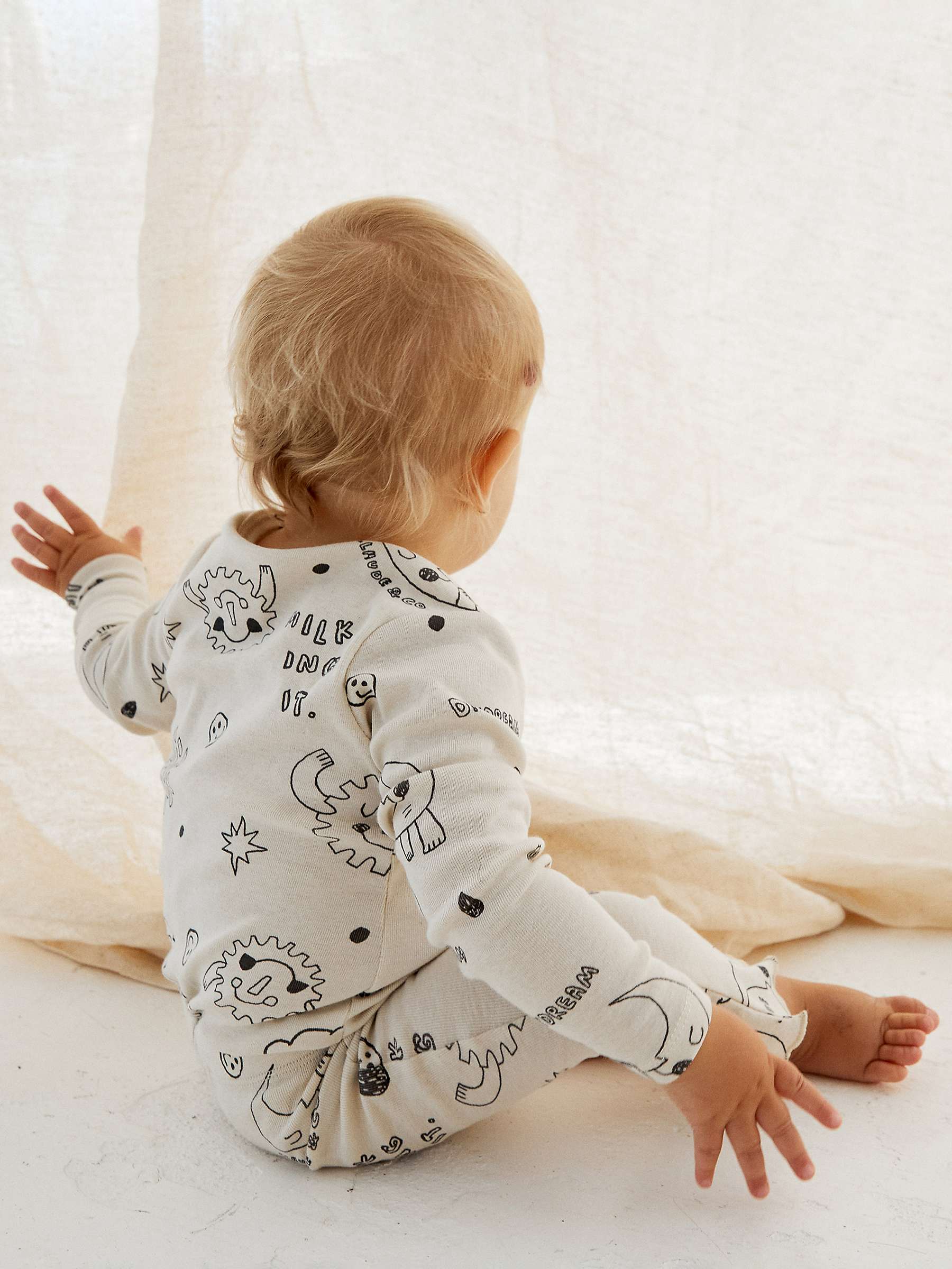 Buy Claude & Co Baby Organic Cotton Daydream Print Bodysuit, Multi Online at johnlewis.com