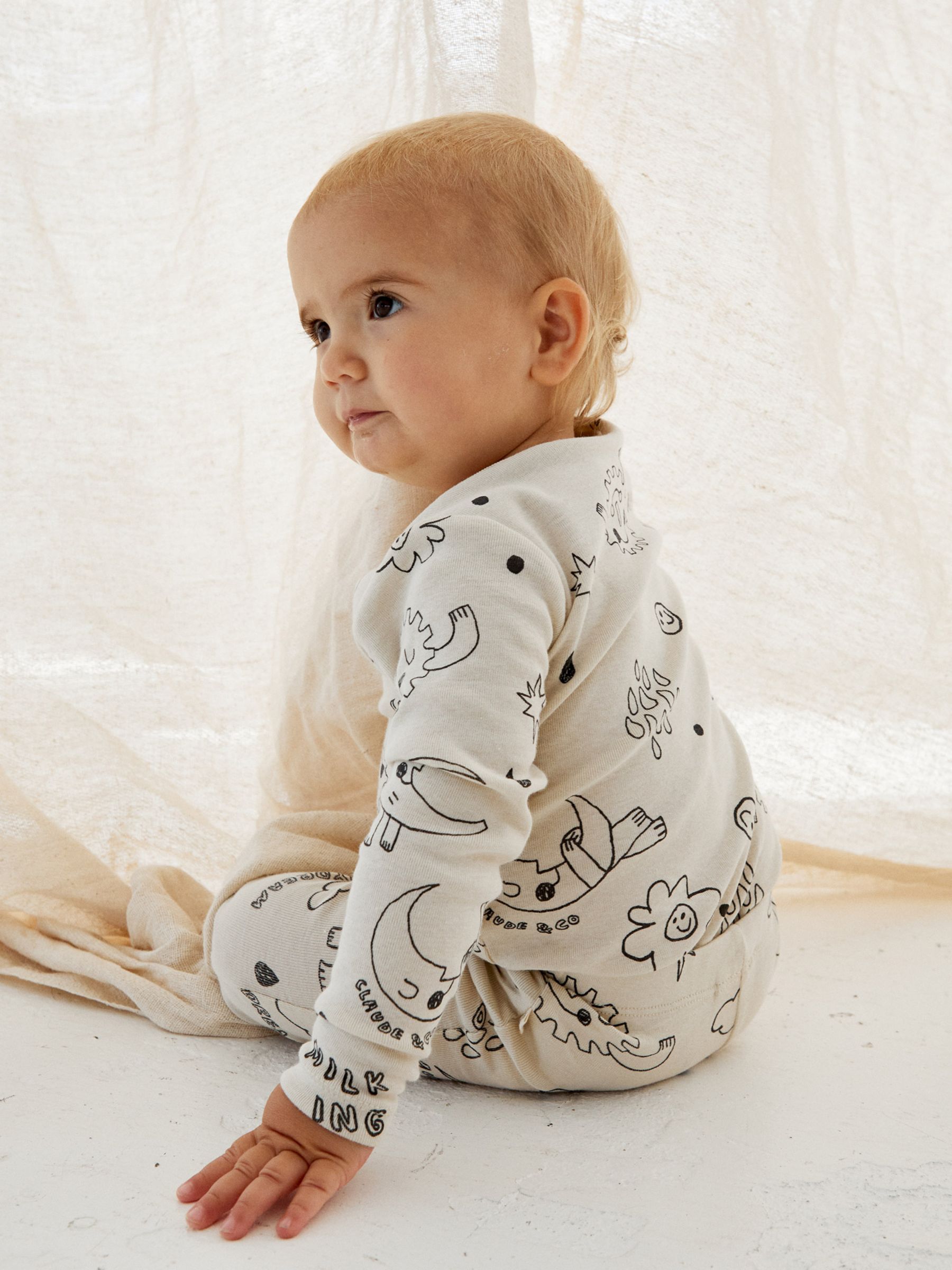 Claude & Co Baby Organic Cotton Daydream Print Bodysuit, Multi, 6-12 months