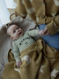 Claude & Co Baby Organic Cotton Blend Milking It Stripe Sleepsuit, Multi
