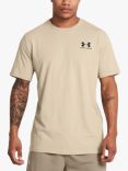 Under Armour Super Soft Short Sleeve Logo T-Shirt, Khaki, Khaki