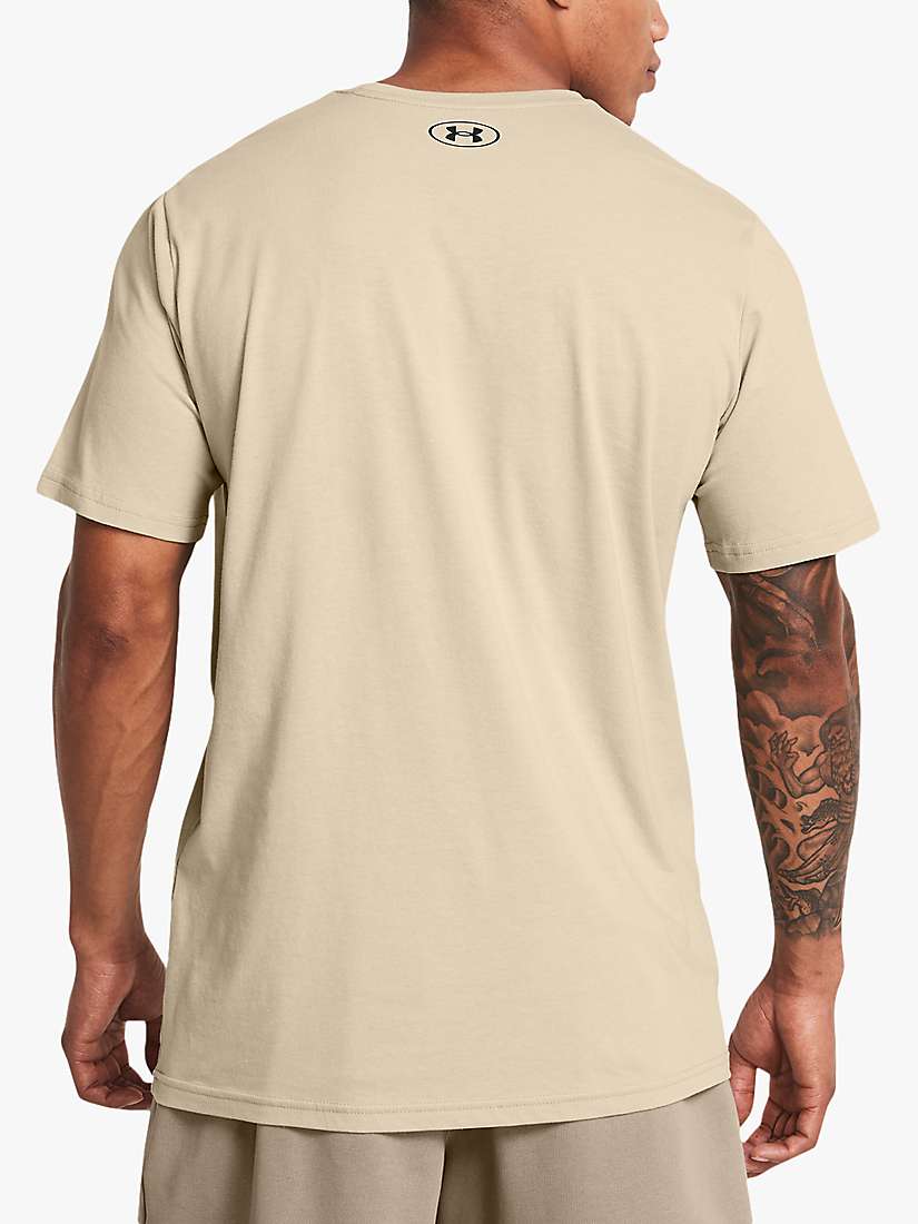 Buy Under Armour Super Soft Short Sleeve Logo T-Shirt, Khaki Online at johnlewis.com