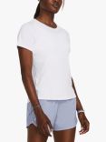 Under Armour Laser Short Sleeve Gym Top, White/Reflective