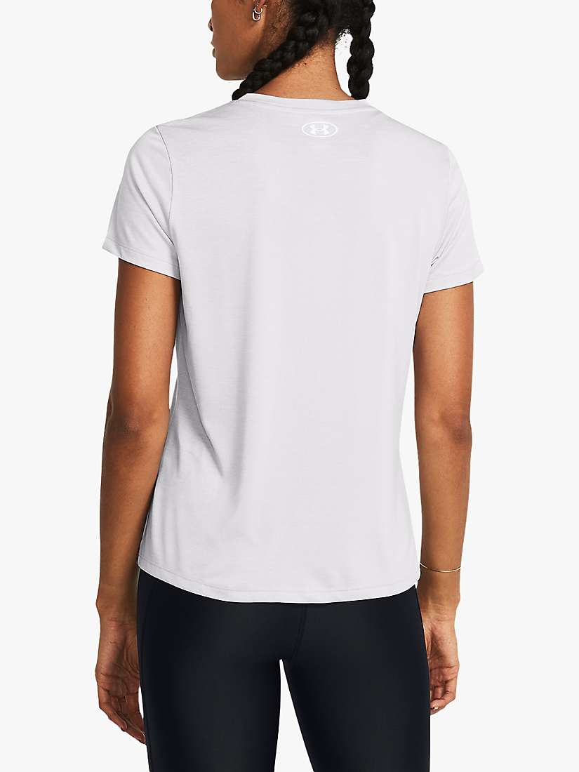 Buy Under Armour Tech T-Shirt, Grey/White Online at johnlewis.com