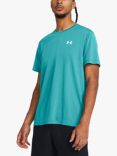 Under Armour Streaker Short Sleeve Gym Top, Teal/Reflective