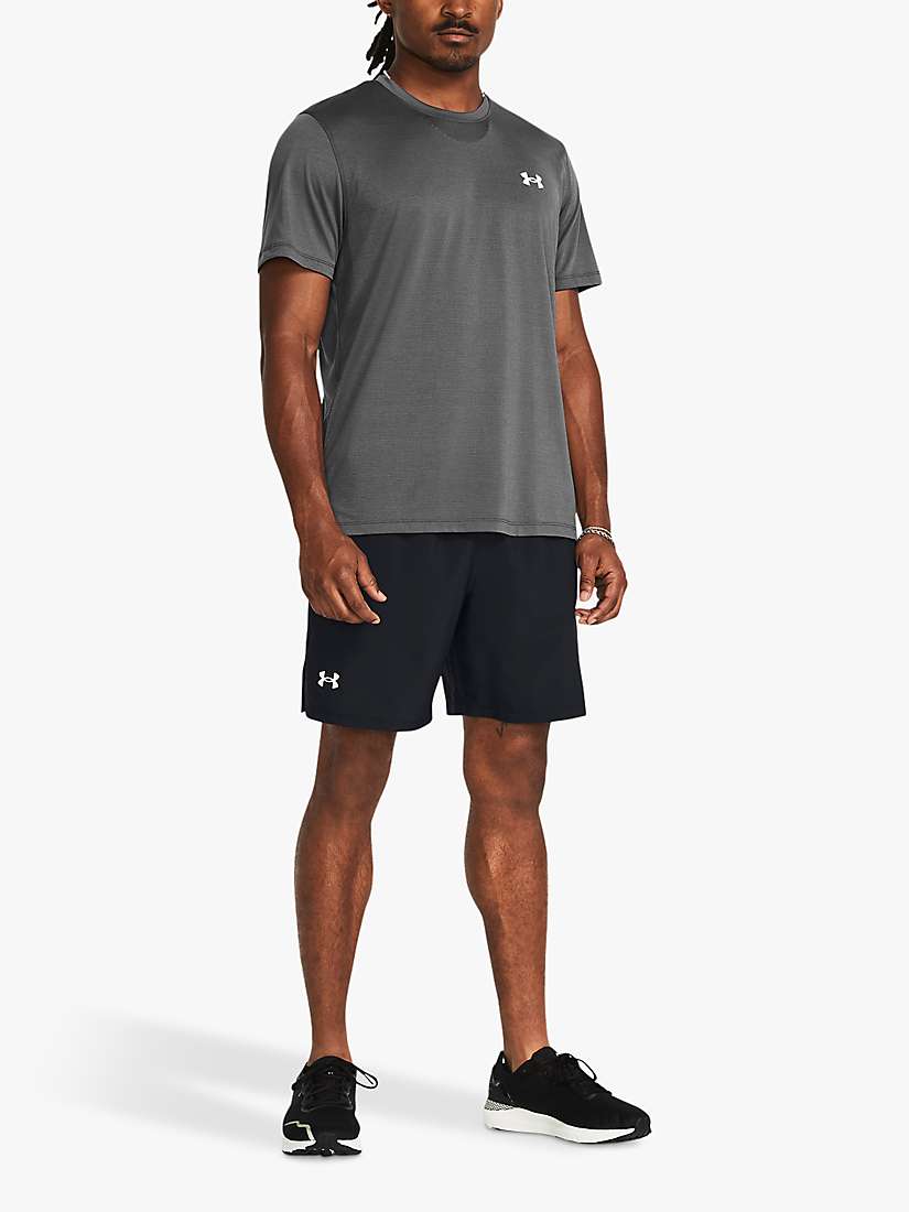 Buy Under Armour Launch Long Running Shorts, Black/Reflective Online at johnlewis.com
