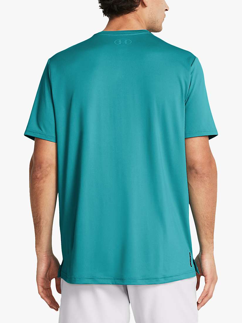Buy Under Armour Rush Short Sleeve T-Shirt, Circuit Teal Online at johnlewis.com