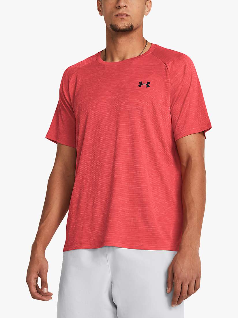 Buy Under Armour Tech Fabric T-Shirt, Red Online at johnlewis.com