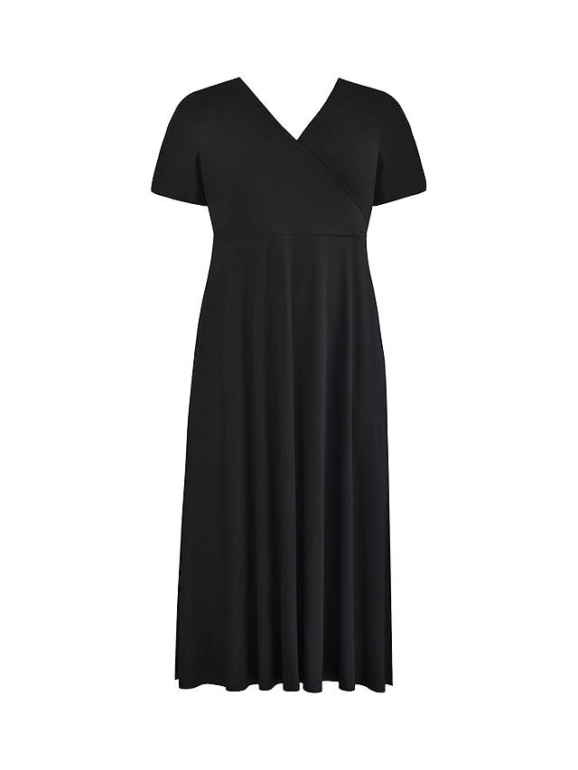 Live Unlimited Curve Jersey Wrap Midi Dress, Black