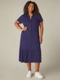 Live Unlimited Curve Jersey Shirt Midaxi Dress, Blue