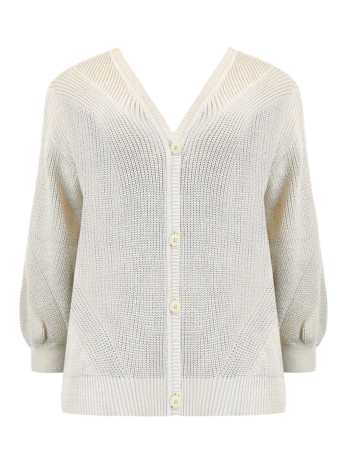 Buy Live Unlimited Curve Balloon Sleeve Knitted Cardigan, Grey Online at johnlewis.com