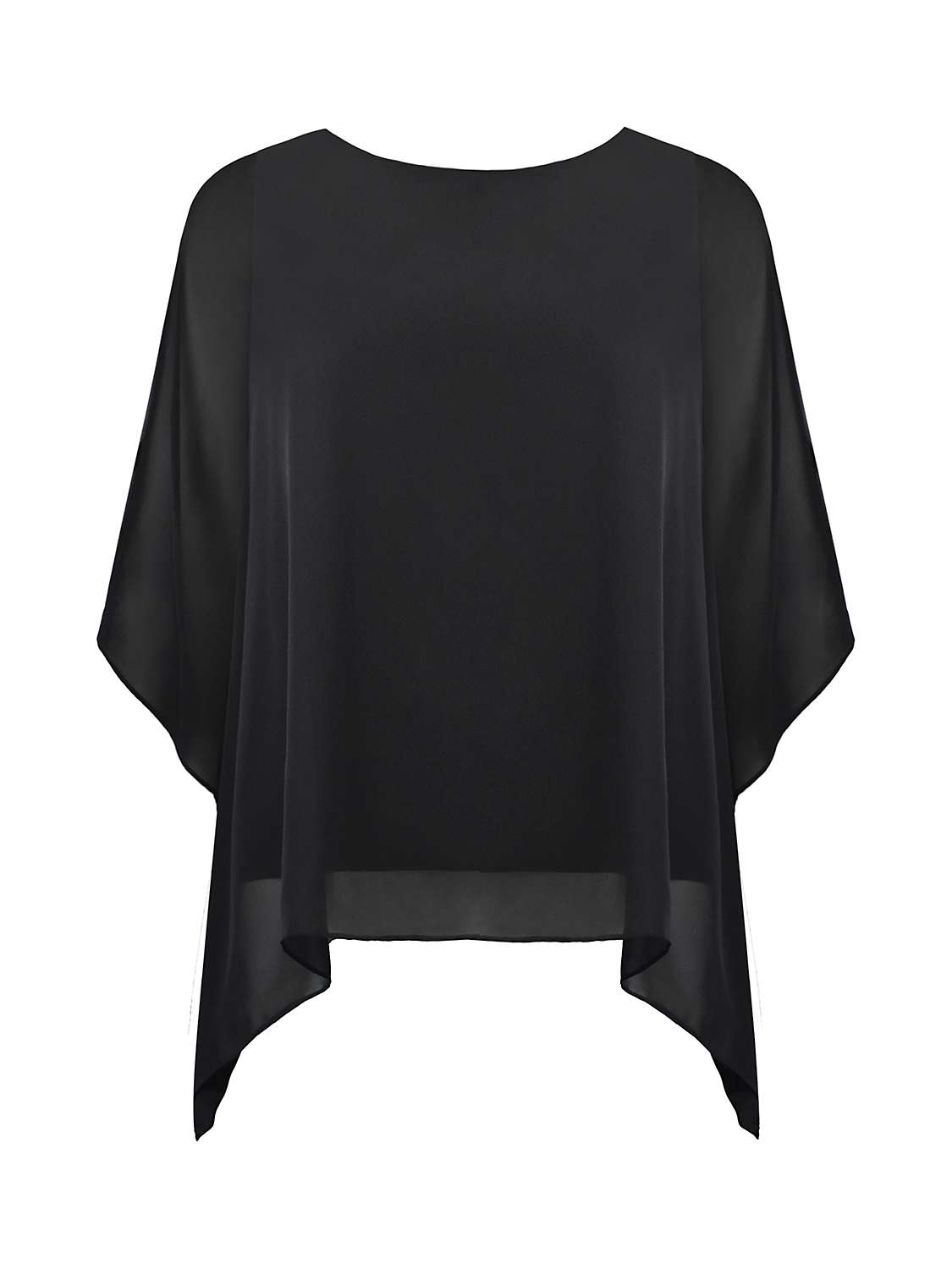 Buy Live Unlimited Curve Chiffon Overlay Hanky Hem Top Online at johnlewis.com