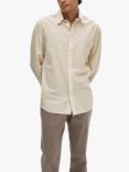 SELECTED HOMME Linen Shirt, Pure Cashmere, Pure Cashmere