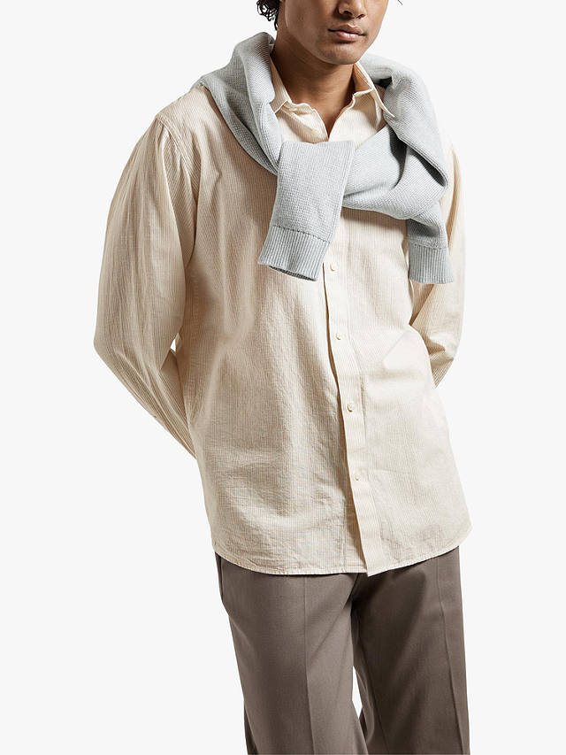 SELECTED HOMME Linen Shirt, Pure Cashmere