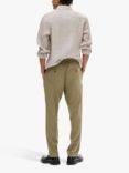 SELECTED HOMME Brody Linen Chino Trousers, Burnt Olive