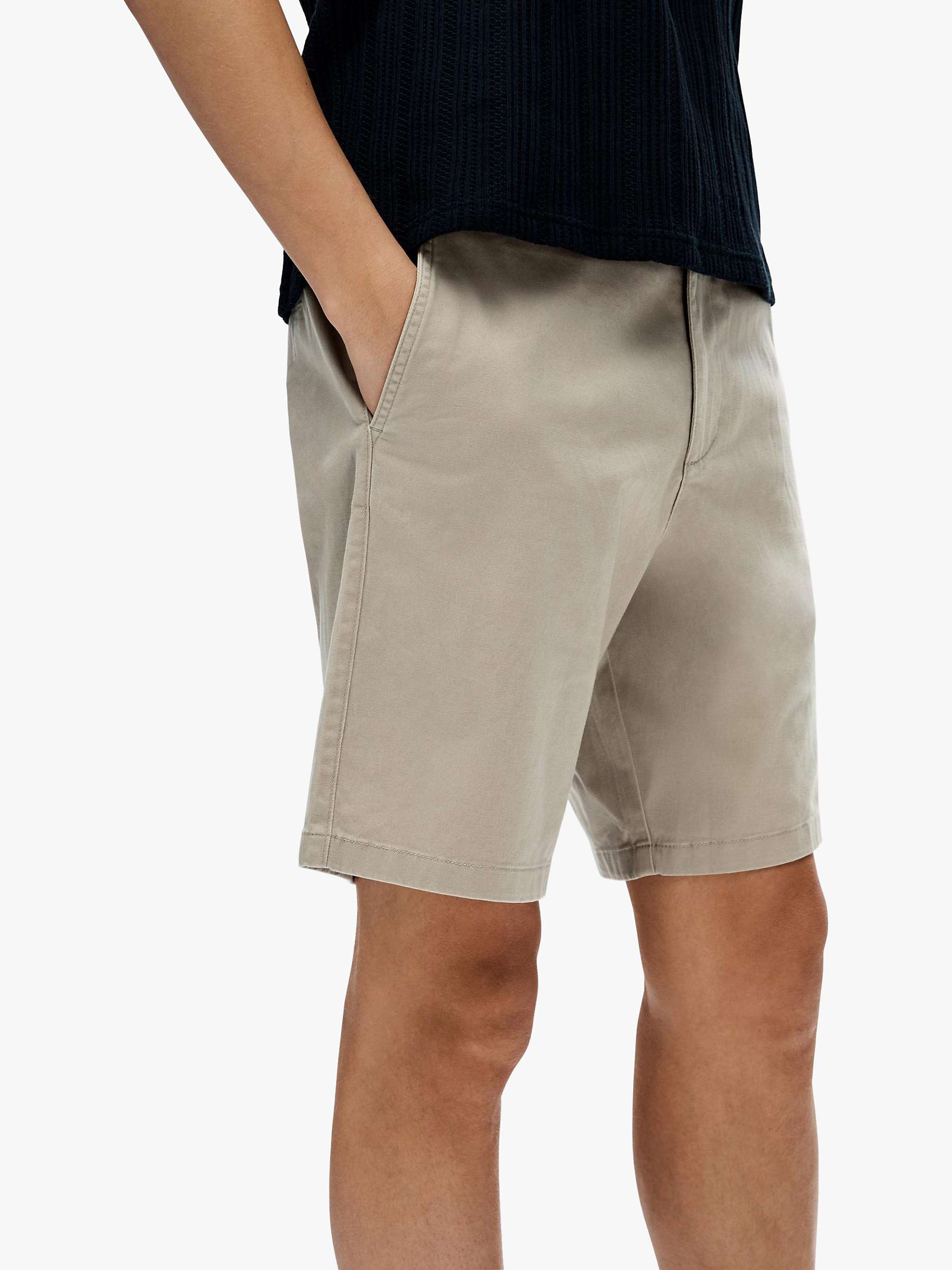 Buy SELECTED HOMME Bill Flex Shorts, Grey Online at johnlewis.com