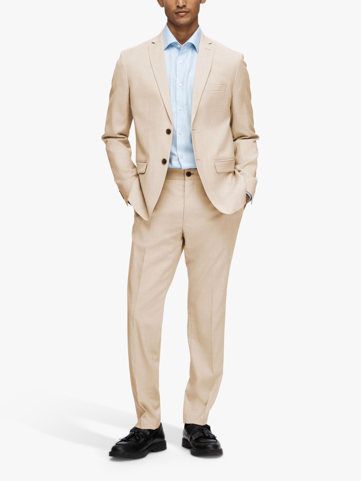 SELECTED HOMME Cedric Slim Fit Suit Jacket, Sand, 38R