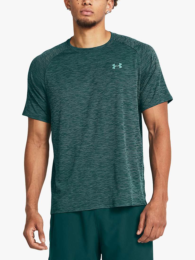 Buy Under Armour Tech Gym Top, Teal/Turquoise Online at johnlewis.com