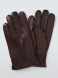 John Lewis Merino Leather Gloves, Brown